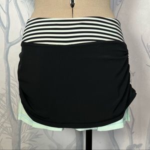 Lululemon Run Chase Me Skirt with Short in Black Mint Moment 6 Style #W8264S